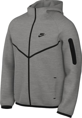 Nike Herren Tch Fleece Full Zip Wr Jacke, Dk Grey Heather/Black, M Nike Herren Tch Fleece Full Zip Wr Jacke, Dk Grey Heather/Black, M von Nike
