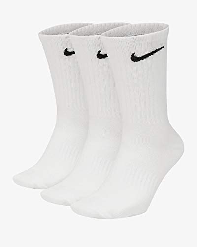 Nike Tennissocken Value Cotton Crew 3er Pack, Uni 3er Pack Cushion Quarter, Weiß, M/ 38-42 von Nike