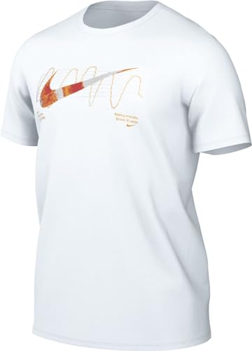 Nike Top Herren Dri-Fit Tee Iykyk Run Su24, White, FV8390-100, L von Nike