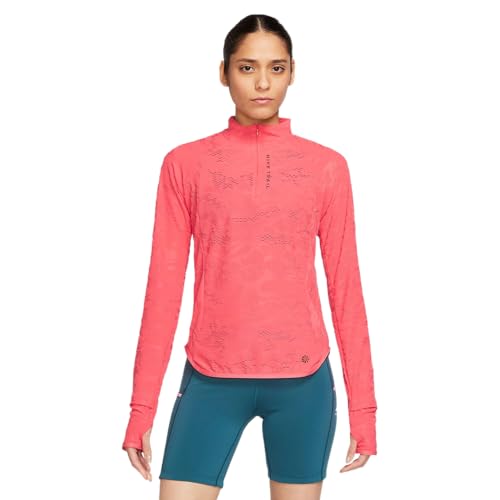 Nike Trail Sweatshirt Ember Glow/Burgundy Crush L von Nike