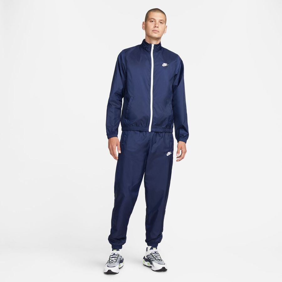 Nike Trainingsanzug NSW Club Lined Woven - Navy/Weiß von Nike