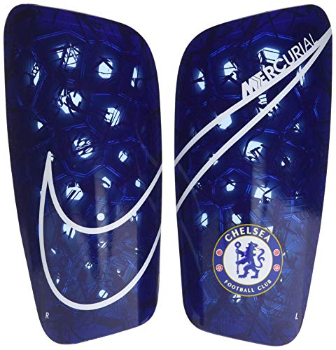 Nike Uni CFC NK MERC LT GRD Shin Guards, Rush Blue/White, L von Nike