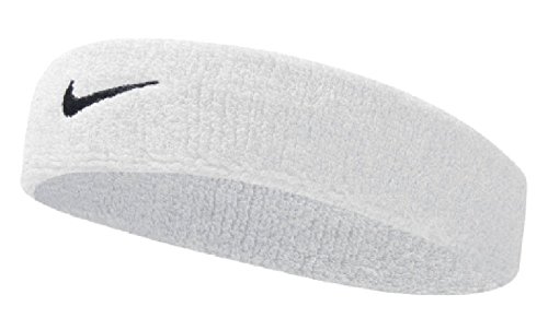 Nike Unisex Erwachsene Swoosh Headband/Stirnband, Weiß (White/Black), Einheitsgröße von Nike