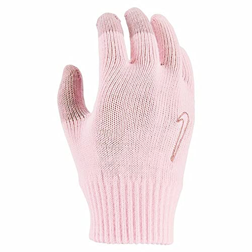 Nike Unisex – Erwachsene Y Knit Tech and Grip 2.0 Handschuhe, pink Foam/pink Foam/Magic Ember, S/M von Nike