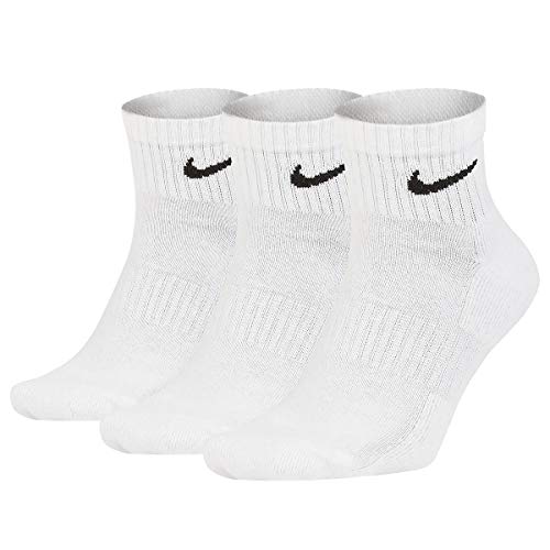 Nike Unisex Everyday Lightweight Ankle Trainings kn chelsocken 3 Paar , Weiß / Schwarz, S EU von Nike