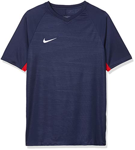 Nike Unisex Jungen Tiempo Premier SS Trikot T-shirt, Blau (midnight navy/university red/White/410), Gr. S von Nike