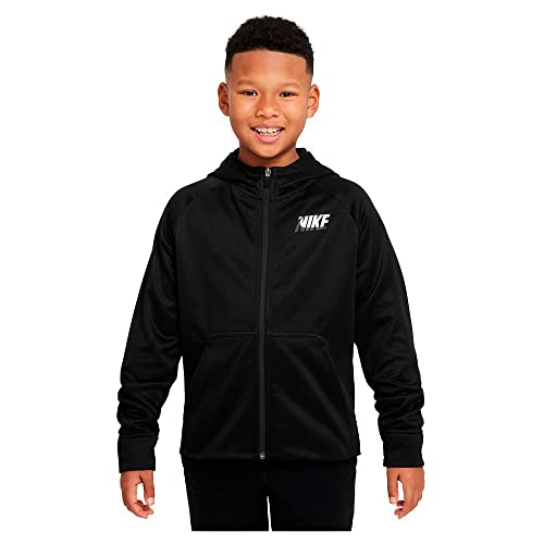 Nike Unisex Kinder B Tf Hoodie Fz GFX 1 T-Shirt, Schwarz/Weiß, 98 von Nike