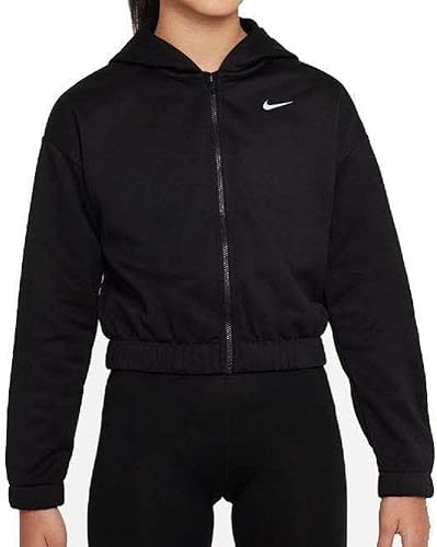 Nike Unisex Kinder G Tf Fz Hoodie Se+ T-Shirt, Schwarz/Weiß, 74 von Nike