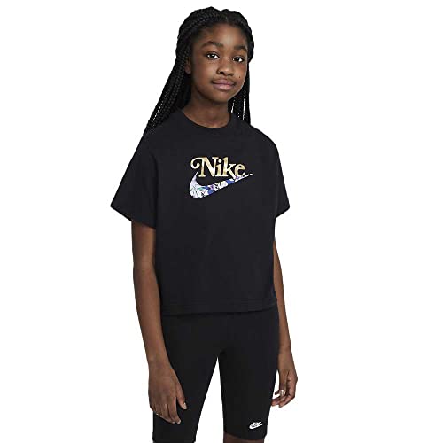 Nike Unisex Kinder NSW Boxy Energy T-Shirt, Black, XL Nike Unisex Kinder NSW Boxy Energy T-Shirt, Black, XL von Nike