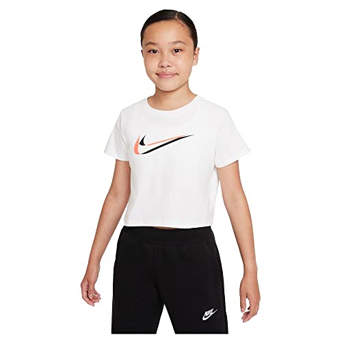 Nike Unisex Kinder NSW Crop T-Shirt, White, M Nike Unisex Kinder NSW Crop T-Shirt, White, M von Nike