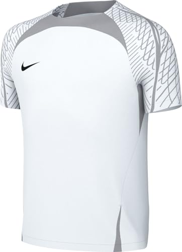 Nike Unisex Kinder Short Sleeve Top M Nk Df Strk23 Top Ss, White/Wolf Grey/Black, DR2287-100, XS von Nike