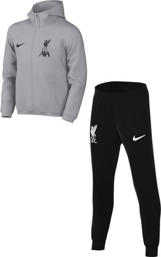 Nike Unisex Kinder Trainingsanzug Lfc Y Nk Df Strk Hd Trk Suit K, Wolf Grey/Black/Black/White, DX3552-013, L von Nike