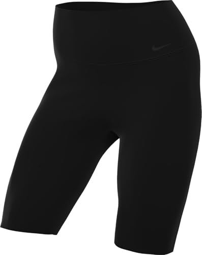 Nike Universa Bike-Shorts (Ca. 20 cm) Mit Mittlerem Halt Und Hohem Bund Für Damen, Black/Anthracite/Dk Smoke Grey, HQ6823-010, L von Nike