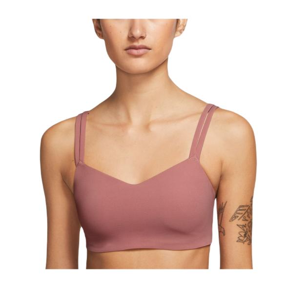 Nike W NK Dri-Fit Alate Trace Light Support Bra Damen (Rosa XS ) Fitnessbekleidung von Nike