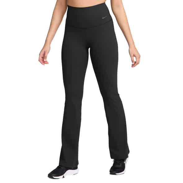 Nike W NK Dri-Fit Zenvy High-Rise Flare Wide Rib Damen (Schwarz M) Fitnessbekleidung von Nike