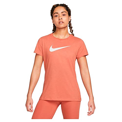 Nike W NK Dry Tee DFC Crew Madder Root/Pure/White - S Nike W NK Dry Tee DFC Crew Madder Root/Pure/White - S von Nike