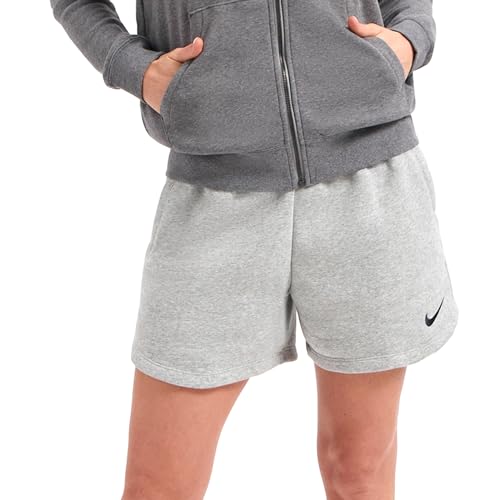 Nike Damen W Nk FLC Park20 Kz Shorts, Dk Grey Heather/Black/Black, 17 EU von Nike