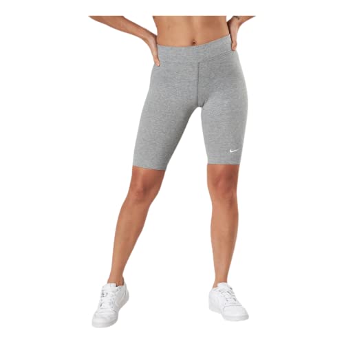 Nike Womens Sportswear Essential Bike Shorts, Dark Grey Heather/White, S Nike Womens Sportswear Essential Bike Shorts, Dark Grey Heather/White, S von Nike