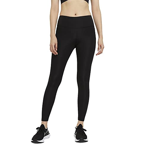 Nike Damen W Nk Epic Fast Tght Leggings, Black/Reflective Silver, L EU von Nike