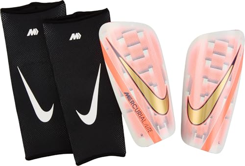 Schienbeinschoner Nike Mercurial Dream Speed Lite Fußball-Schienbeinschoner, White/Barely Green/MTLC Gold Coin, HF0549-100, XS von Nike