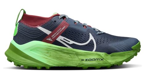 damen nike zoomx zegama trail running schuh blau grun von Nike