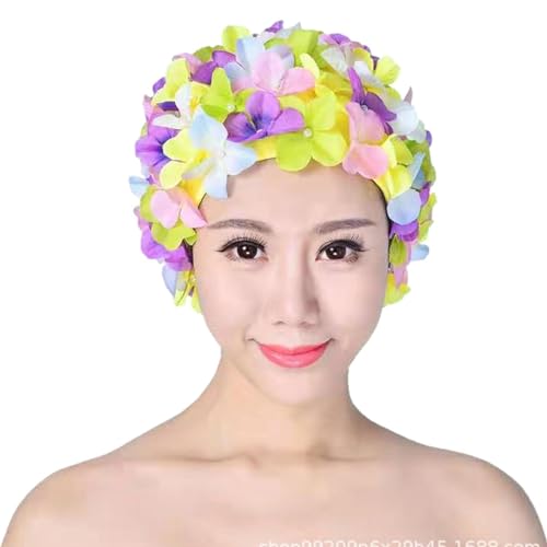 Badekappe Blumen, Badekappe Lustig, Vintage Blumen Badekappe Blumenblüten Bademütze, Modische Badekappe Mit Blumenmuster, Bequeme Elastische Badekappen Mit Langen Haaren Für Damen, Erwachsene Badekappe Blumen, Badekappe Lustig, Vintage Blumen Badekappe Blumenblüten Bademütze, Modische Badekappe Mit Blumenmuster, Bequeme Elastische Badekappen Mit Langen Haaren Für Damen, Erwachsene von Niktule
