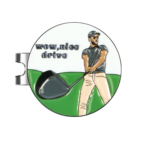 Niktule Golfball-Marker-Clip - Magnetischer Golfball-Marker-Clip,Golfszene Golf-Clip, Golfball-Zielmarker, professionelles Golf-Trainingshilfen-Zubehör von Niktule