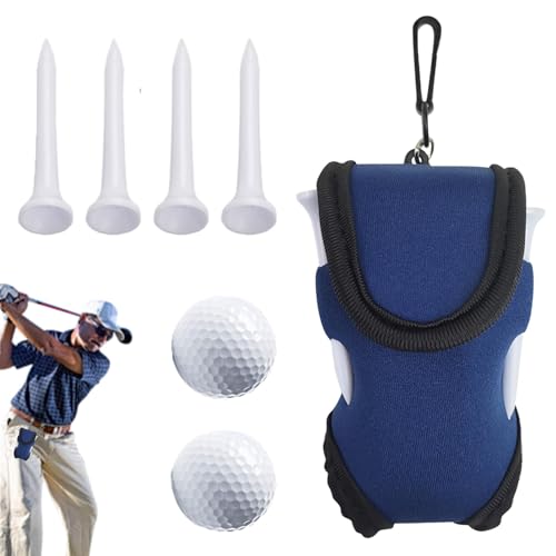 Niktule Tasche für Golfbälle und Tees, Gürteltasche für Golfbälle - Kleine Outdoor-Golf-Tee-Tasche - Schmutzabweisende Aufbewahrungstasche, tragbare Aufbewahrungstasche für Reisen, Unterhaltung von Niktule