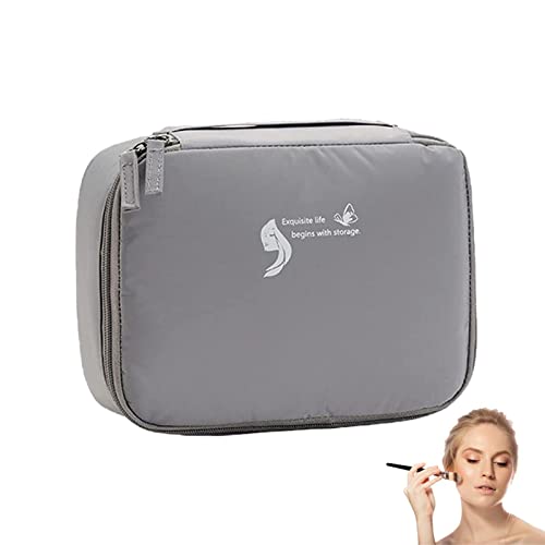 Schminktasche groß, erweiterbare Schminktasche | Hautpflege-Reisetasche, Faltbare Make-up-Tasche | Aufbewahrungsbeutel mit Reißverschluss, multifunktionaler Kleideraufbewahrungs-Organizer für von Niktule