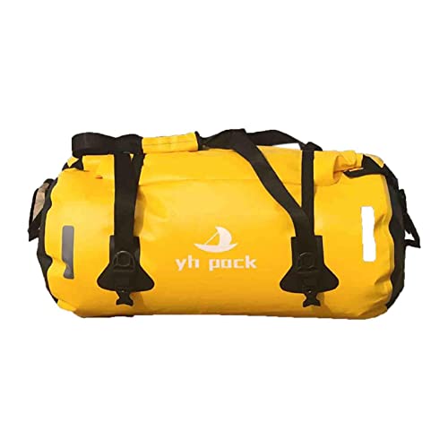 wasserdichte Tasche – 40 l, 60 l, 80 l Roll Top Dry Compression Bag geeignet für Kayak, Strand, Fafting, Bootfahren, Wandern, Camping und Angeln (Schwa und Orange) von Niktule