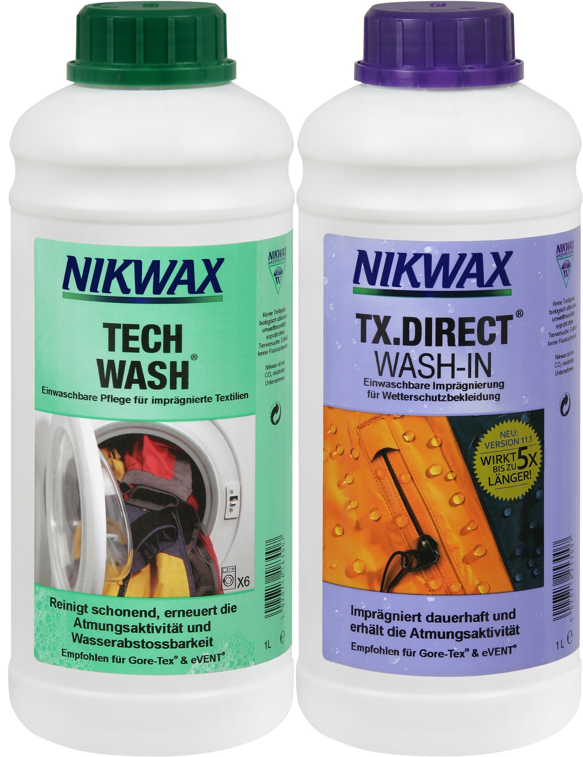 Nikwax Tech Wash + TX Direct 2 x 1 l, Waschmittel + Textilpflege von Nikwax