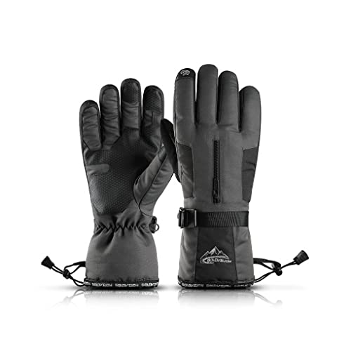 Nilioyul 1 Paar Fahrradhandschuh Winddicht Winter Warm Halten Draußen Klettern Snowboarden Fahrräder Handschuhe Zubehör, Grauer Typ 2, L von Nilioyul