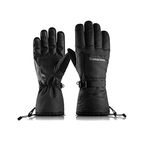 Nilioyul 1 Paar Fahrradhandschuh Winddicht Winter Warm Halten Draußen Klettern Snowboarden Fahrräder Handschuhe Zubehör, Schwarzer Typ 1, M von Nilioyul