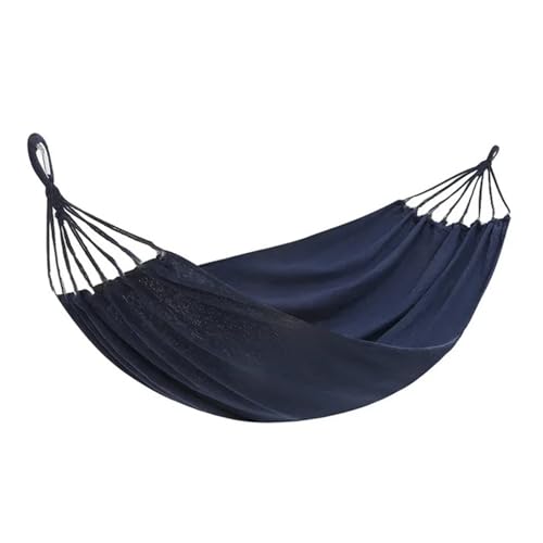 Nilnyvda Hängematte Outdoor Swing Sommer Camping Anti-Rollover Heimgebrauch Upgrade Hängematte (mit Holzaufroller)(Dark Blue) von Nilnyvda