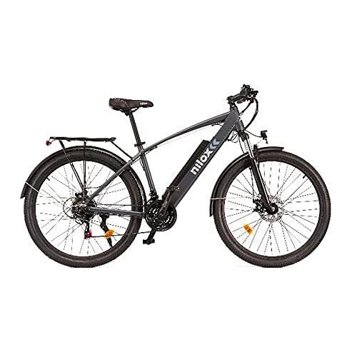 Nilox, E-Bike X7 Plus, Trekkingrad Mit Tretunterstützung, 80 km Reichweite, Bis Zu 25 km/h, 36 V 250 W Motor, 36 V- 13 Ah Lithium-Akku, 27,5" x 2,10" Halbprofilreifen Nilox, E-Bike X7 Plus, Trekkingrad Mit Tretunterstützung, 80 km Reichweite, Bis Zu 25 km/h, 36 V 250 W Motor, 36 V- 13 Ah Lithium-Akku, 27,5" x 2,10" Halbprofilreifen von Nilox