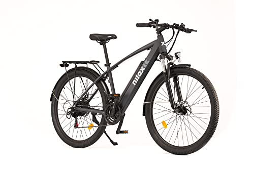 Nilox, E-Bike X7 Plus, Trekkingrad Mit Tretunterstützung, 80 km Reichweite, Bis Zu 25 km/h, 36 V 250 W Motor, 36 V- 13 Ah Lithium-Akku, 27,5" x 2,10" Halbprofilreifen von Nilox