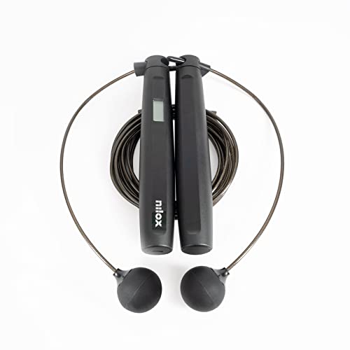 Nilox, Smart Rope, intelligentes und kabelloses Springseil mit drei Sprungmodi, LCD-Display mit Hintergrundbeleuchtung mit Sprungzähler und Kalorienzähler, auch auf Smartphone mit SkipJoy-App Nilox, Smart Rope, intelligentes und kabelloses Springseil mit drei Sprungmodi, LCD-Display mit Hintergrundbeleuchtung mit Sprungzähler und Kalorienzähler, auch auf Smartphone mit SkipJoy-App von Nilox