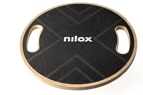 Nilox Power Balance Board, Propriozeptives Brett aus verhärtetem Holz, rutschfest und schmutzabweisend, rotierendes Fitnessbrett zur Stärkung der Muskeln und Koordination Nilox Power Balance Board, Propriozeptives Brett aus verhärtetem Holz, rutschfest und schmutzabweisend, rotierendes Fitnessbrett zur Stärkung der Muskeln und Koordination von Nilox