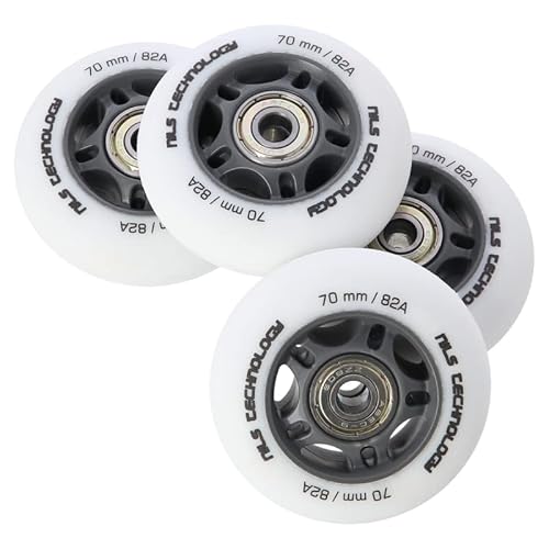 Nils Extreme PESPORT Roller Blade Räder mit Lager ABEC9-4er- Pack Indoor-/Outdoor-Rollschuh-Räder – 82A – 70x24 Matt-Weiß Nils Extreme PESPORT Roller Blade Räder mit Lager ABEC9-4er- Pack Indoor-/Outdoor-Rollschuh-Räder – 82A – 70x24 Matt-Weiß von Nils Extreme