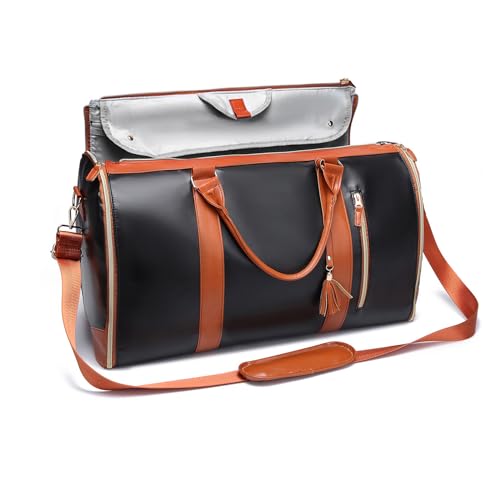 Foldable Travel Bag Hand Luggage,Convertible Garment Duffel Bag,Foldable Hand Luggage Bag (Brown) von Nimedala