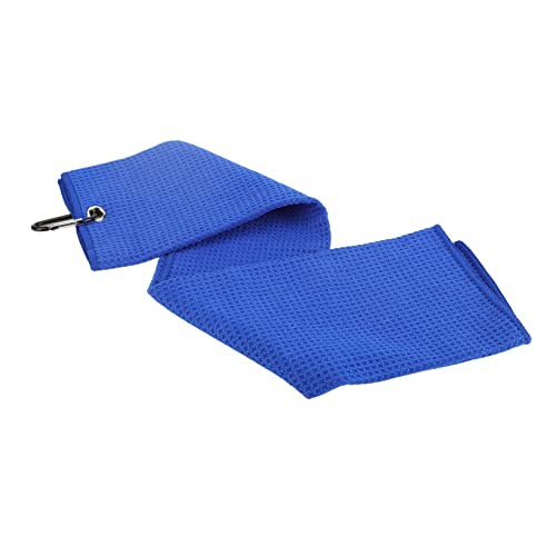 Nimomo Golf-Handtuch Mikrofaser Golf-Handtuch, Waffelmuster, schweißabsorbierendes Handtuch mit Karabiner-Clip für Übungssport, Königsblau, 40 x 80 cm von Nimomo