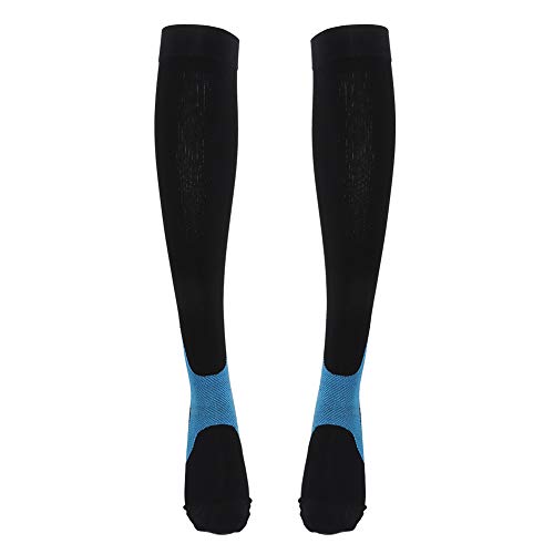 Nimomo Wadenhohe Socken Outdoor Sport Kompressionsstrümpfe, Farbverlaufsfunktion, Wadenmanschette für Radfahren und Marathonlaufen, Dunkelgrün X Muster, Größe M von Nimomo