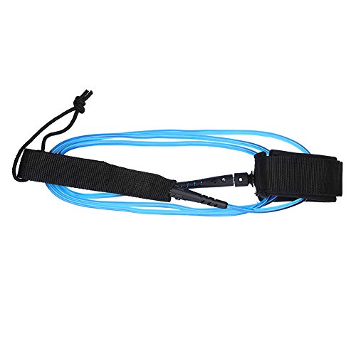 Nimomo surfingaccessories Paddelboard-Leine, TPU, 1,8 m, 5,5 mm, transparent, blau, doppelt drehbar, Surfbrett-Leine, Surfzubehör von Nimomo