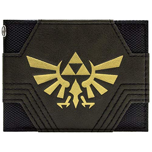 Nintendo Legend of Zelda Textured Golden Triforce Geldbörse/Geldbeutel Bi-Fold ID & Kartenhalter, Schwarz Nintendo Legend of Zelda Textured Golden Triforce Geldbörse/Geldbeutel Bi-Fold ID & Kartenhalter, Schwarz von Nintendo