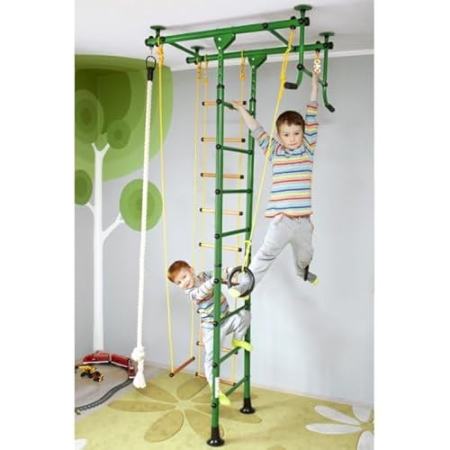 NiroSport Klettergerüst Indoor für Kinder M1 Grün Sprossenwand für Kinderzimmer Kletterwand Turnwand für max. Belastung bis 130 kg NiroSport Klettergerüst Indoor für Kinder M1 Grün Sprossenwand für Kinderzimmer Kletterwand Turnwand für max. Belastung bis 130 kg von Niro Sportgeräte