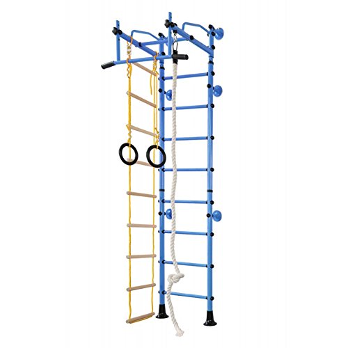 NiroSport Sprossenwand für Kinderzimmer M2 Klettergerüst Klimmzugstange Turnringe Klettertau Strickleiter NiroSport Sprossenwand für Kinderzimmer M2 Klettergerüst Klimmzugstange Turnringe Klettertau Strickleiter von Niro Sportgeräte