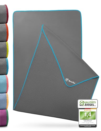 NirvanaShape Yoga Handtuch rutschfest | Hot Yoga Towel mit Antirutsch-Noppen | hygienische Yogatuch-Auflage für Yogamatte [ 185 x 63 cm ] von NirvanaShape