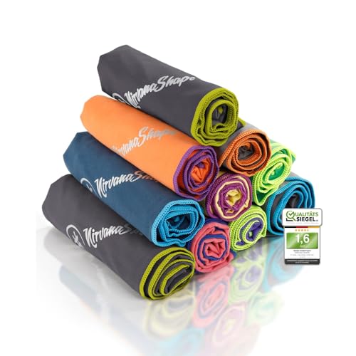 NirvanaShape Mikrofaser Handtuch - Reisehandtuch, Badetuch für Urlauber - kompakte, schnelltrocknende Microfaser Handtücher als Strandtuch, Sporthandtuch - für Reisen, Camping, Sport - 200 x 100 cm NirvanaShape Mikrofaser Handtuch - Reisehandtuch, Badetuch für Urlauber - kompakte, schnelltrocknende Microfaser Handtücher als Strandtuch, Sporthandtuch - für Reisen, Camping, Sport - 200 x 100 cm von NirvanaShape