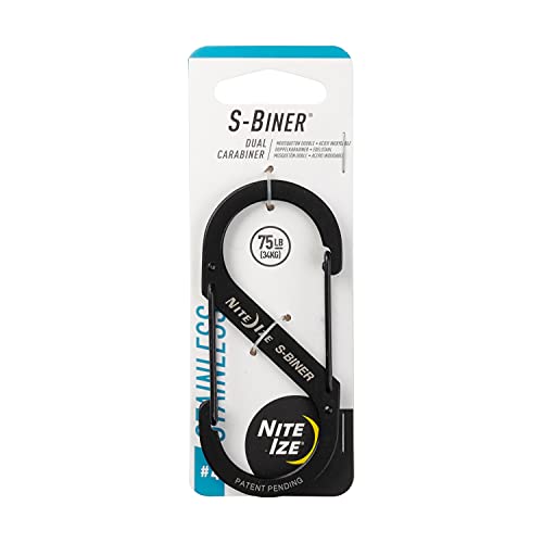 Nite Ize Unisex-Erwachsene Karabiner S-Biner-Stahl GR 4, schwarz von Nite Ize