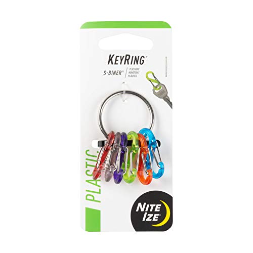 NITE Ize Schluesselring mit Karabiner NI-KRG2-11-R3 S-Biner Rot, Schwarz, Lila, Gruen, Orange, Blau NITE Ize Schluesselring mit Karabiner NI-KRG2-11-R3 S-Biner Rot, Schwarz, Lila, Gruen, Orange, Blau von Nite Ize